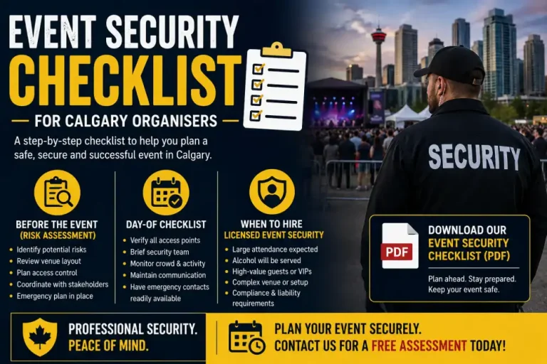 Event Security Checklist for Calgary Organisers