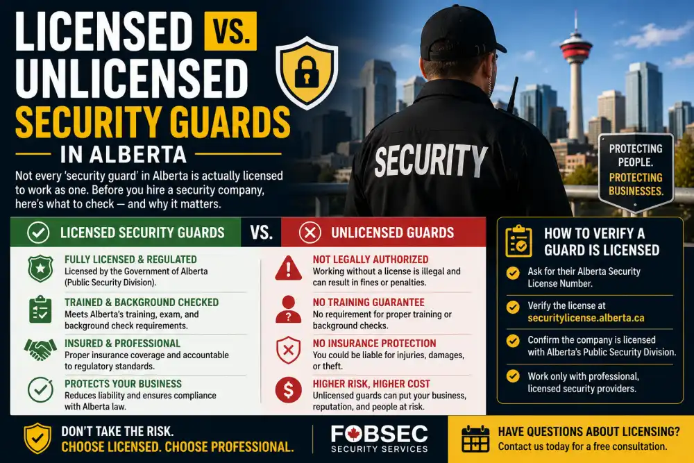 You are currently viewing Licensed vs. Unlicensed Security Guards in Alberta